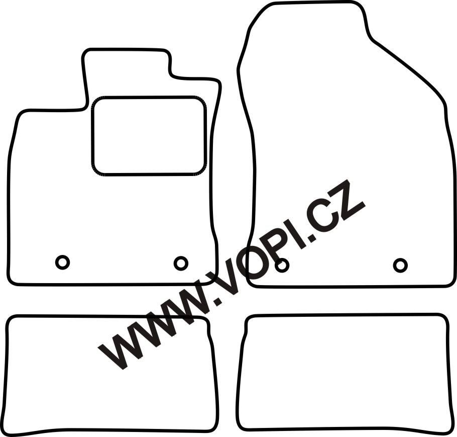 Textil-Autoteppiche Lexus CT 200 H 2011 - Royalfit (2707)